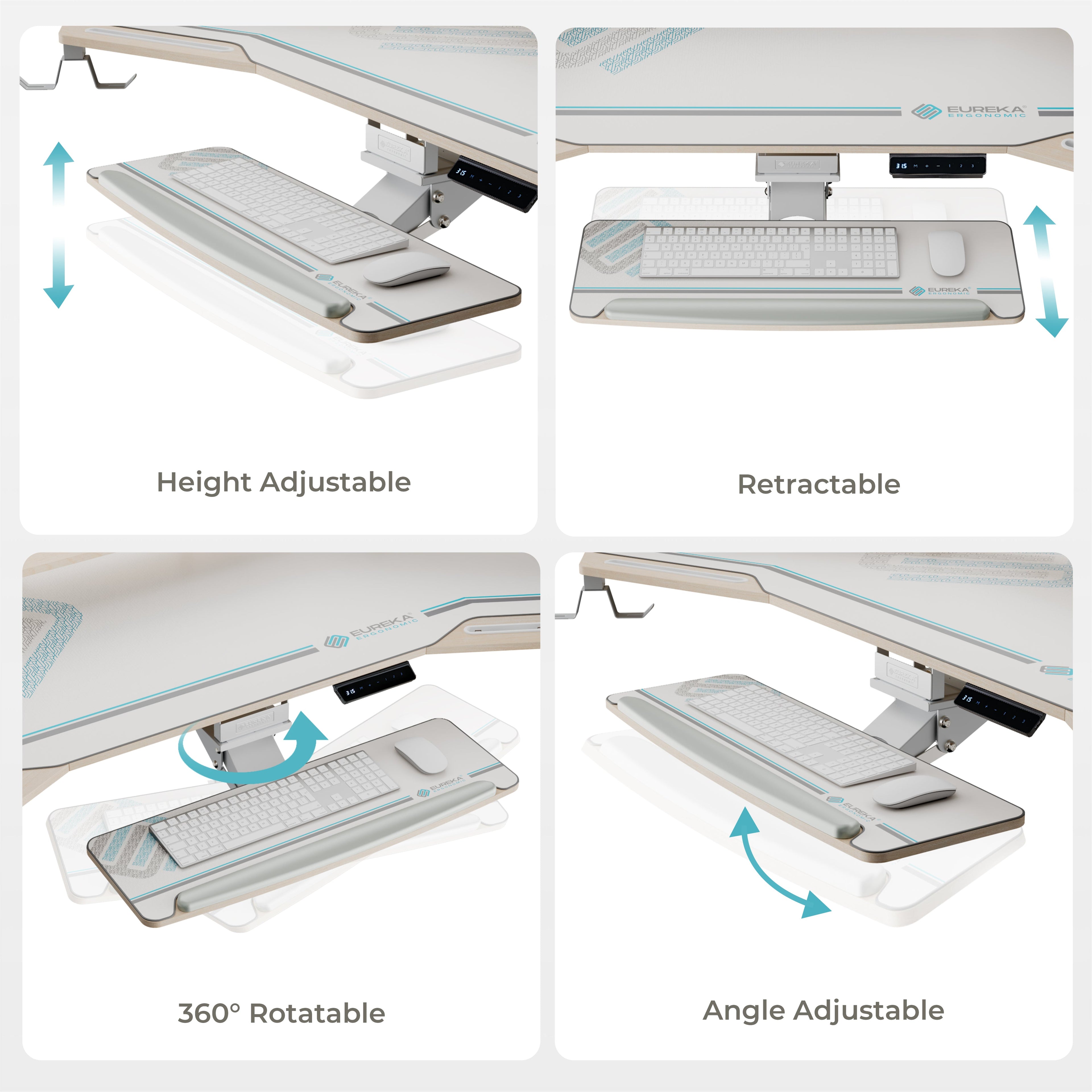 Wing-Shaped Standing Desk (72x23)