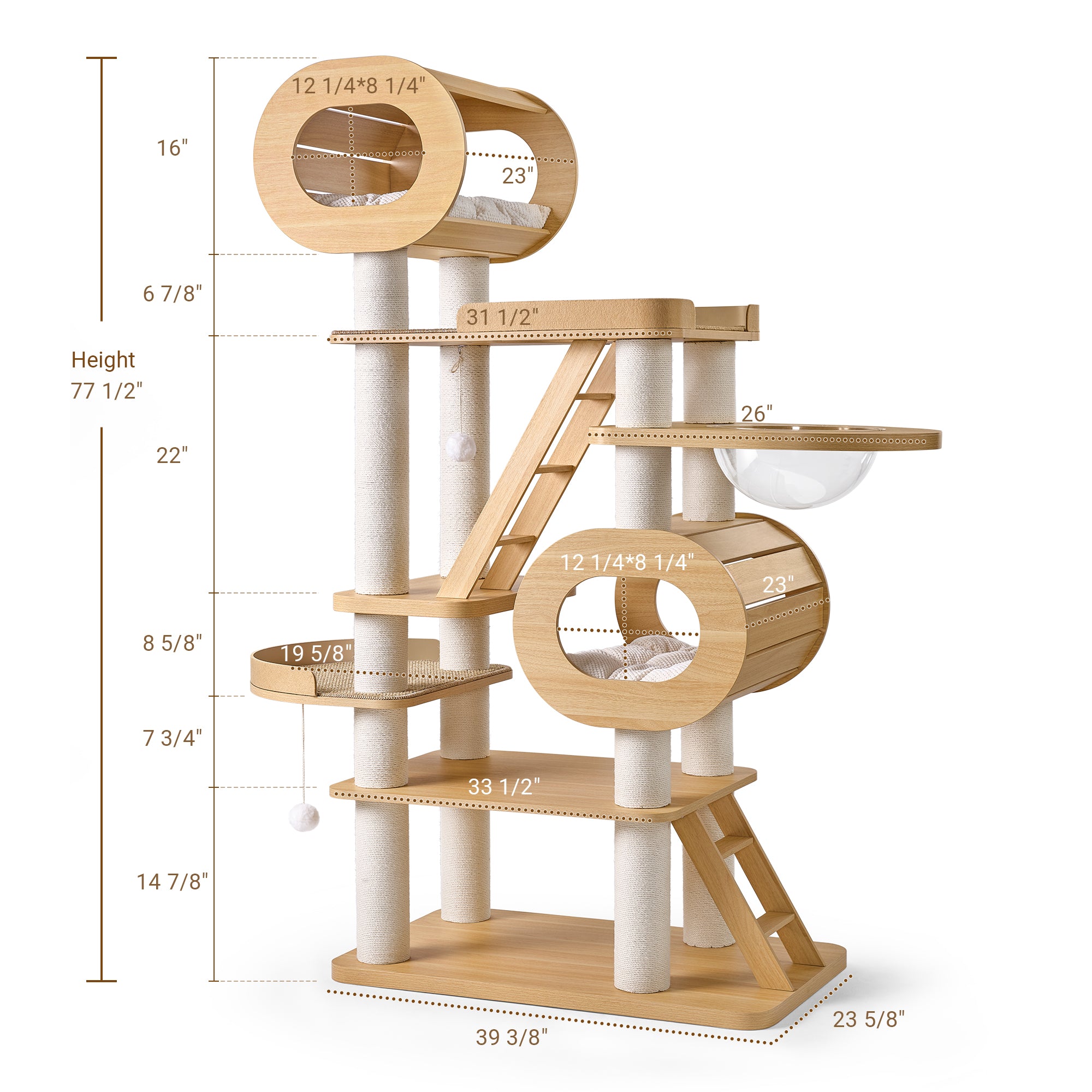 76'' Extra Large Multi-Cat Tree Tower