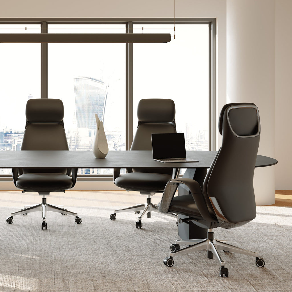 Napa Leather Executive Office Chair - Fully Adjustable