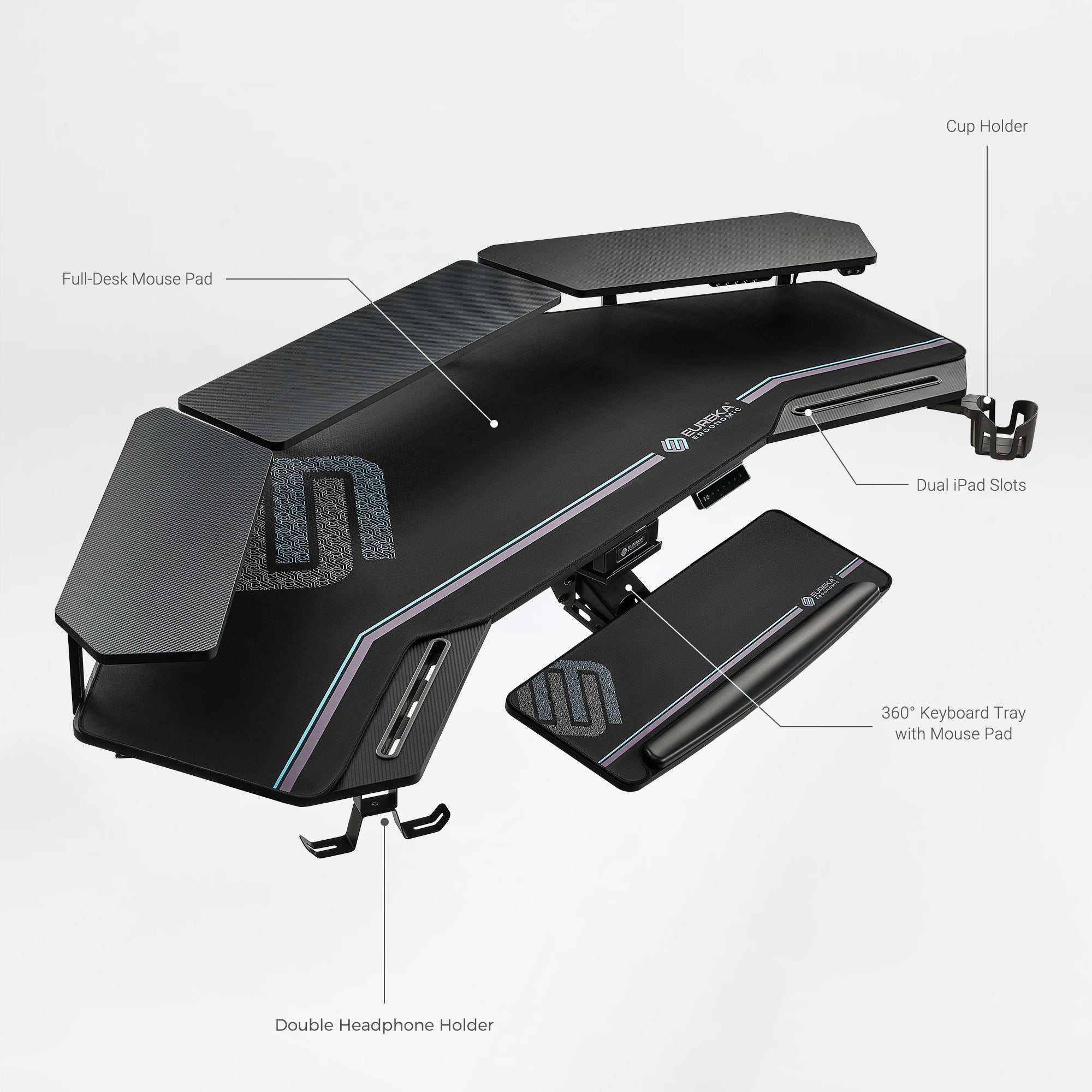 Wing-Shaped Standing Desk (72x23)