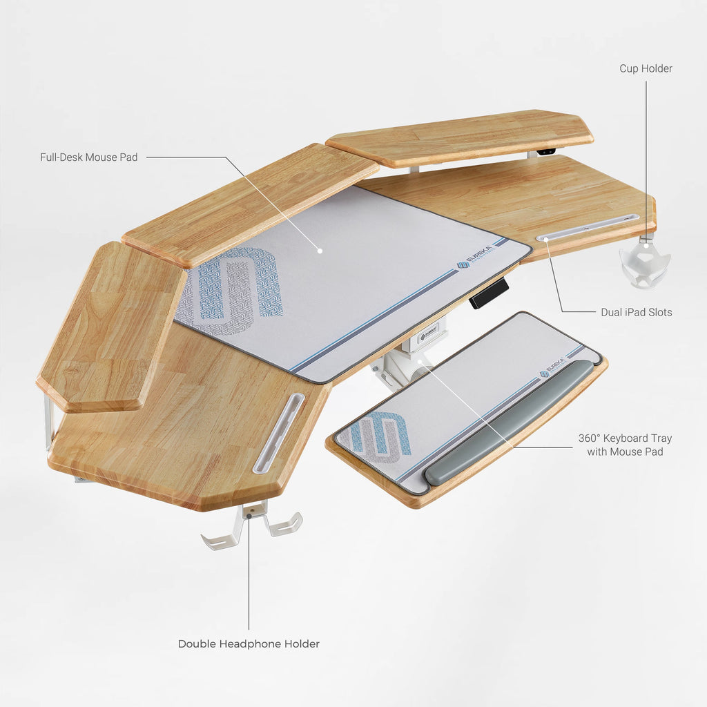 Wing-Shaped Standing Desk (72x23)