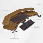 Wing-Shaped Standing Desk (72x23)