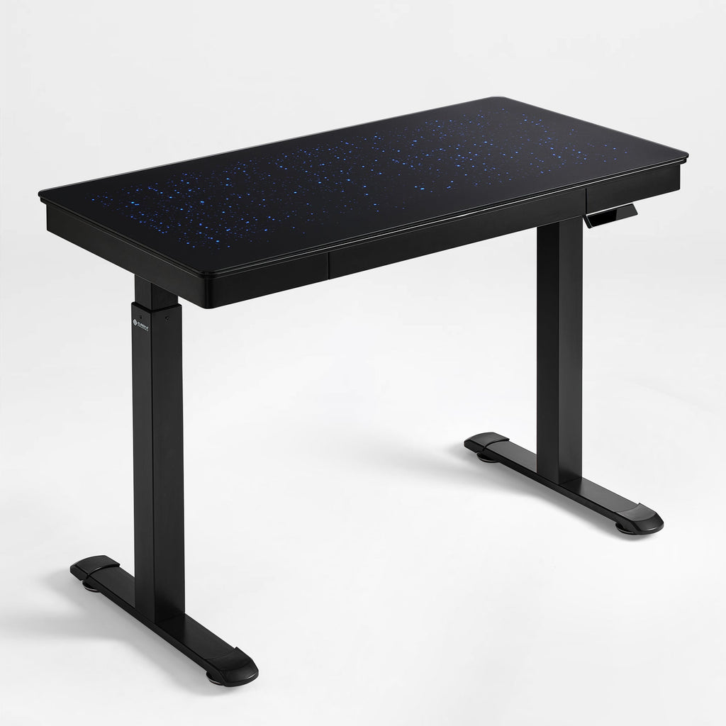 Electric Standing Desk with Wireless Charging and USB Hub, White