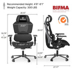 Racing-Style Gaming Chair with Headrest and Lumbar Pillow, Black and Red