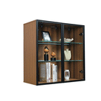 32 Wall Mounted Curio Cabinet with Glass Doors
