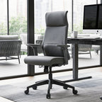 Microfiber Leather Office Chair - Dual-Layer Contoured Ergonomic