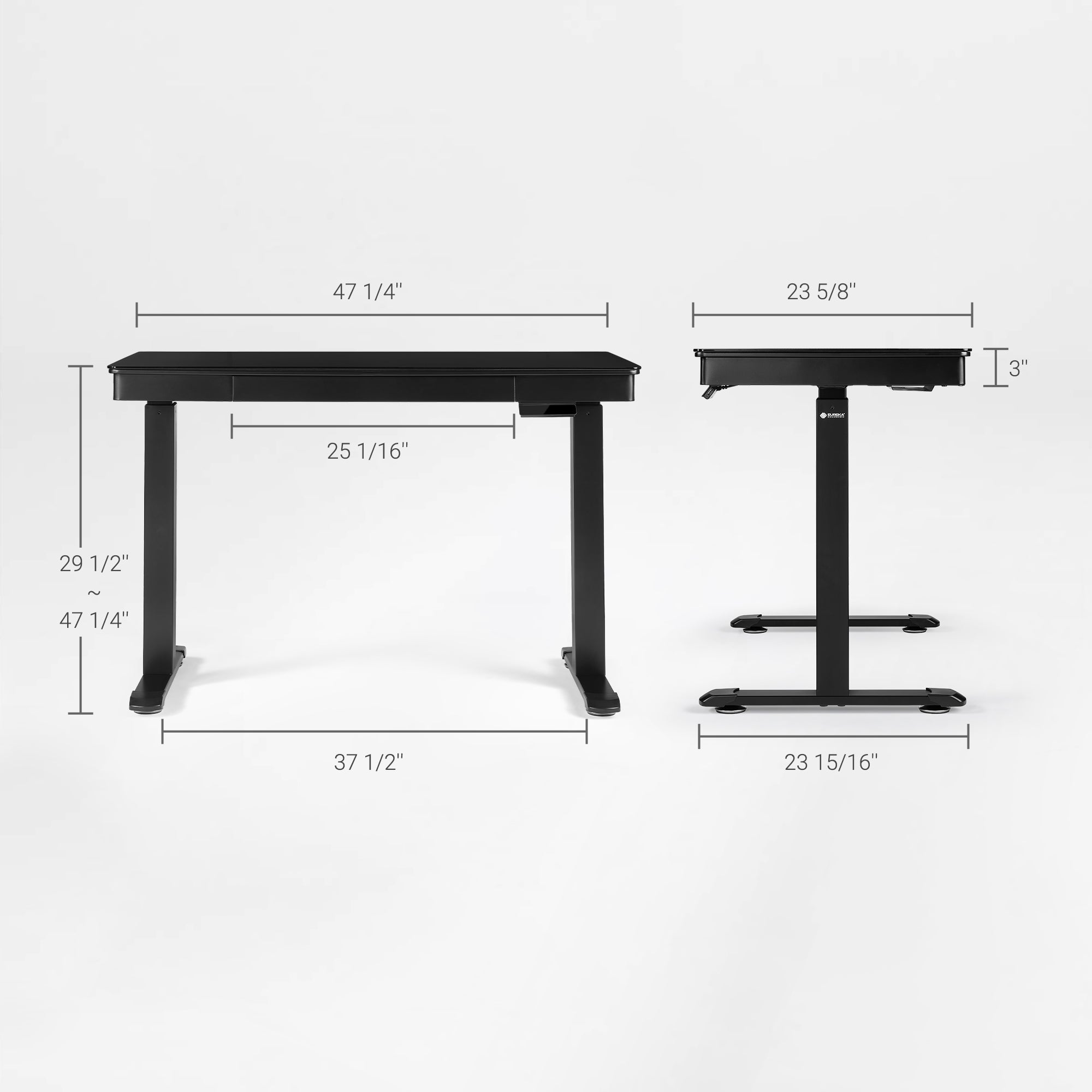 Electric Standing Desk with Wireless Charging and USB Hub, White